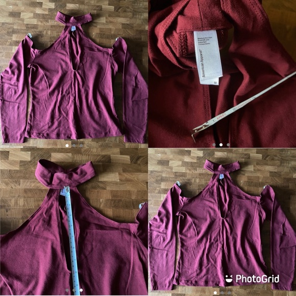 red keyhole american appearl top - Picture 4 of 5